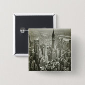 New York City Vierkante Button 5,1 Cm (Voorkant /achterkant)