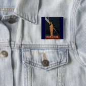 New York City Vierkante Button 5,1 Cm (In situ)