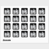 New York City Vierkante Sticker (Vel)