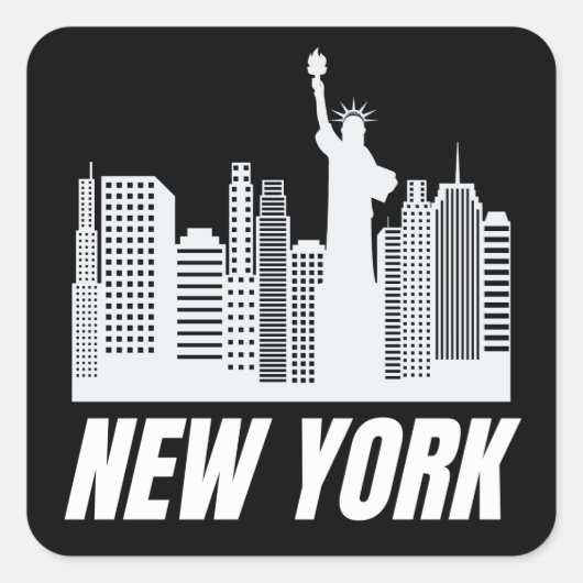 New York City Vierkante Sticker (Voorkant)