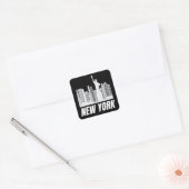 New York City Vierkante Sticker (Envelop)
