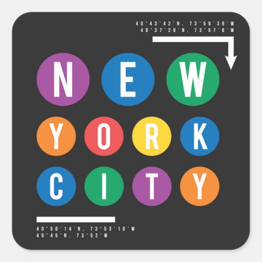 New York City Vierkante Sticker (Voorkant)