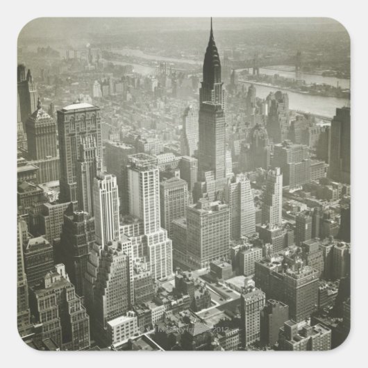 New York City Vierkante Sticker (Voorkant)