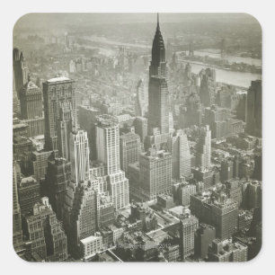 New York City Vierkante Sticker