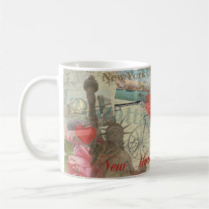 New York City Vintage Liberty Silhouette Symbool K Koffiemok