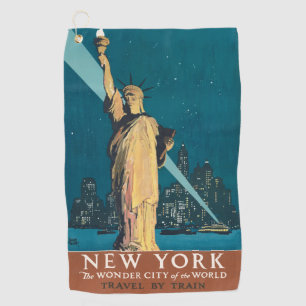 New York City Vintage Reizen Poster Tas Golfhanddoek