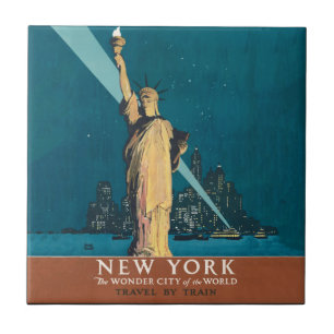 New York City Vintage Reizen Poster Tas Tegeltje