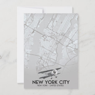 New York City Vintage stijl kaart