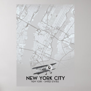New York City Vintage stijlkaart Poster