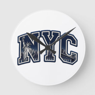 New York City Vintage Straatstijl Ronde Klok