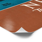 New York City Vintage Travel Liberty Skyline Perfect Poster (Hoek)