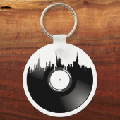 New York City Vinyl Record Sleutelhanger (Voorkant)