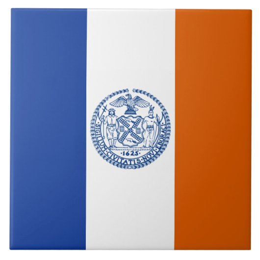 New York City vlag Tegeltje (Voorkant)