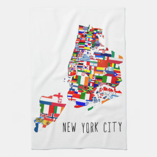 New York City, vlakbij Flags Kitchen Towel Theedoek
