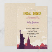 New York City vrijgezellenfeest bacheloretteuitnod Bedankkaart (Voorkant / Achterkant)