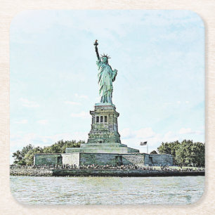 New York City - Vrijheidsbeeld Kartonnen Onderzetters