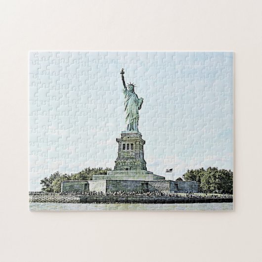 New York City - Vrijheidsbeeld Legpuzzel (Horizontaal)