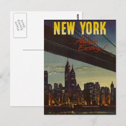 New York City, VS - Briefkaart (Voorkant / Achterkant)