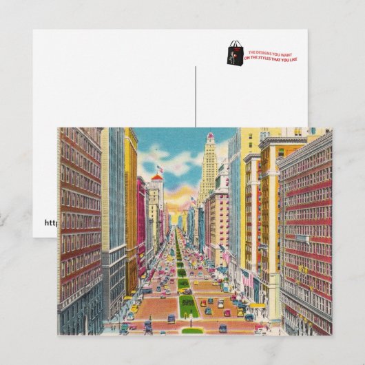  New York City, VS - Briefkaart (Voorkant / Achterkant)