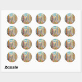 New York City, VS - Ronde Sticker (Vel)