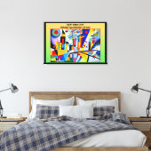 New York City (Wasily Kandinsky Style) Canvas Afdruk (Insitu (Slaapkamer))