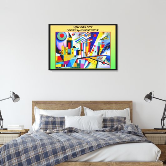 New York City (Wasily Kandinsky Style) Canvas Afdruk (Insitu (Slaapkamer))
