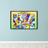 New York City (Wasily Kandinsky Style) Canvas Afdruk (Insitu (Houten vloer))