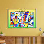 New York City (Wasily Kandinsky Style) Canvas Afdruk (Insitu (Woonkamer))