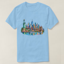 New York City Waterfront Skyline Kunst