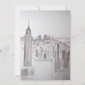 New York City Waterverf Bestemming Chique Bruiloft Kaart (Achterkant)