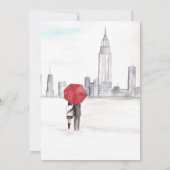 New York City Waterverf Bestemming Chique Bruiloft Kaart (Achterkant)