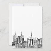 New York City Waterverf Bestemming Chique Bruiloft Kaart (Achterkant)