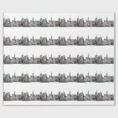 New York City waterverf Manhattan skyline Black Cadeaupapier (Vlak)