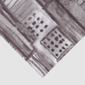 New York City waterverf Manhattan skyline Black Tissuepapier (Detail)