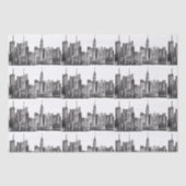 New York City waterverf Manhattan skyline Black Tissuepapier (Voorkant)