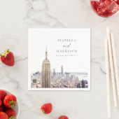 NEW YORK CITY Waterverf Skyline Trouwpapier Servet (Insitu)