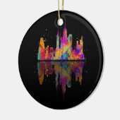 New York City Waterverf Statue of Liberty NYC Co. Keramisch Ornament (Links)