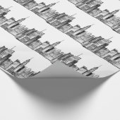 New York City waterverf zwarte manhattan Cadeaupapier (Hoek)