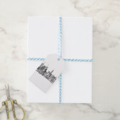 New York City waterverf zwarte manhattan NYC Cadeaulabel (Met Touw)