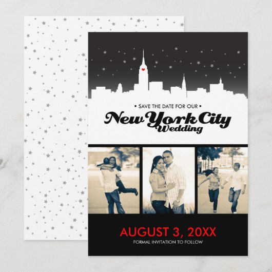 New York City Wedding Save-the-date Save The Date (Voorkant / Achterkant)