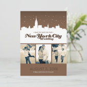 New York City Wedding Save-the-date Save The Date (Staand voorkant)