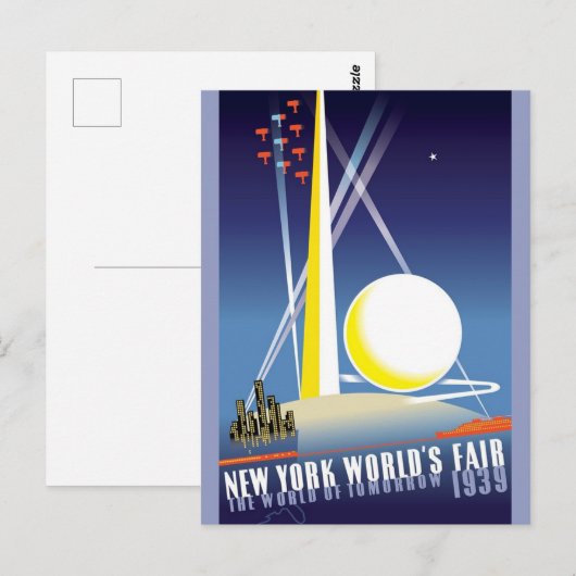  New York City Wereldtentoonstelling Briefkaart (Voorkant / Achterkant)