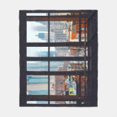 New York City Window Fleece Deken (Voorkant)