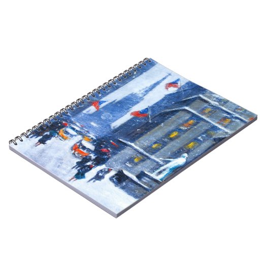 New York City. Winter. Fine Art kerstcadeau Notitieboek (Linkerzijde)