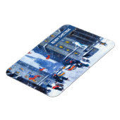 New York City.Winter. Fine Art Kerstmis Magneet (Linkerzijde)