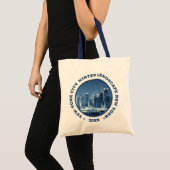 New York City Winter panoramisch uitzicht aangepas Tote Bag (Voorkant (product))
