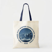 New York City Winter panoramisch uitzicht aangepas Tote Bag (Voorkant)