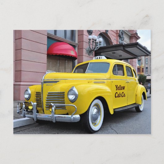 New York City Yellow  Cab Briefkaart (Voorkant)