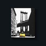 New York City Yellow Taxi Brooklyn Bridge Pop Art Canvas Afdruk<br><div class="desc">Nyc New York City Yellow Taxi Brooklyn Bridge Pop Art Canvas Art Print.</div>