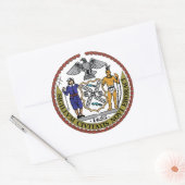 New York City-zegel Ronde Sticker (Envelop)